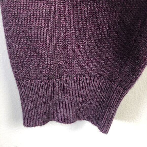 Mizzen+Main Sweater Mens XL Cassady Quarter Zip Plum Heather Mock Neck Pullover - Picture 5 of 14